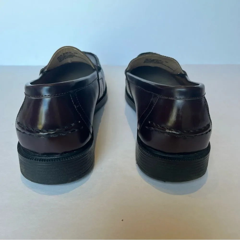 Nunn Bush Men's Burgundy Leather Penny Loafers Slip On Lincoln size 12M